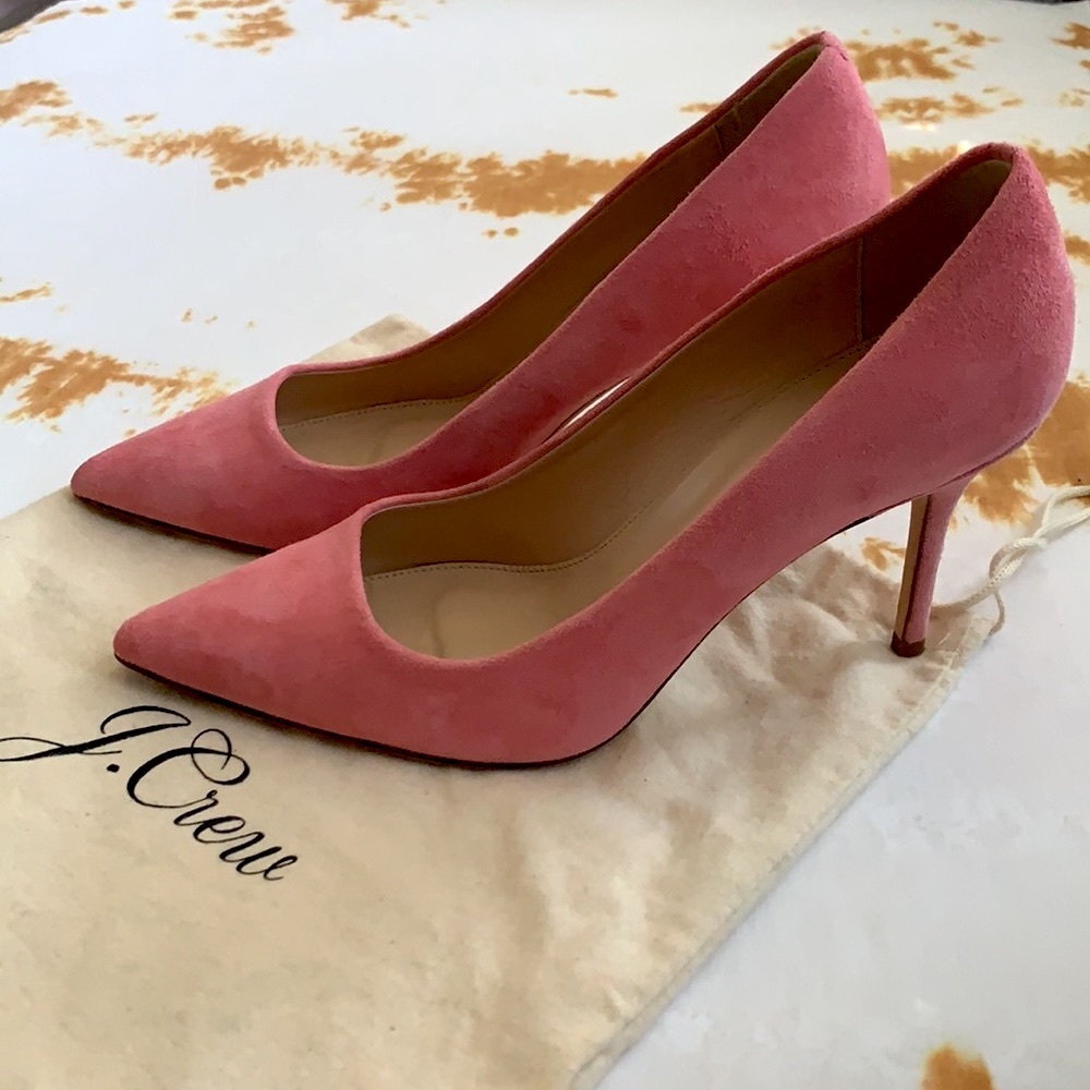J. Crew pink suede pump, Women’s size 7.5